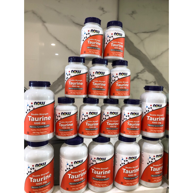 Now ทอรีน (Taurine) 1000 mg 100หรือ250 capsule หรือ แบบผง