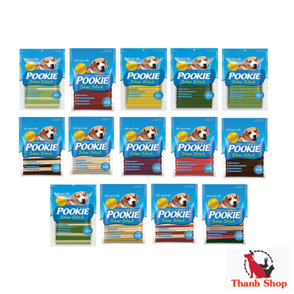 ขนมขัดฟัน สุนัข Pookie Dental Care หลากรส 500 g