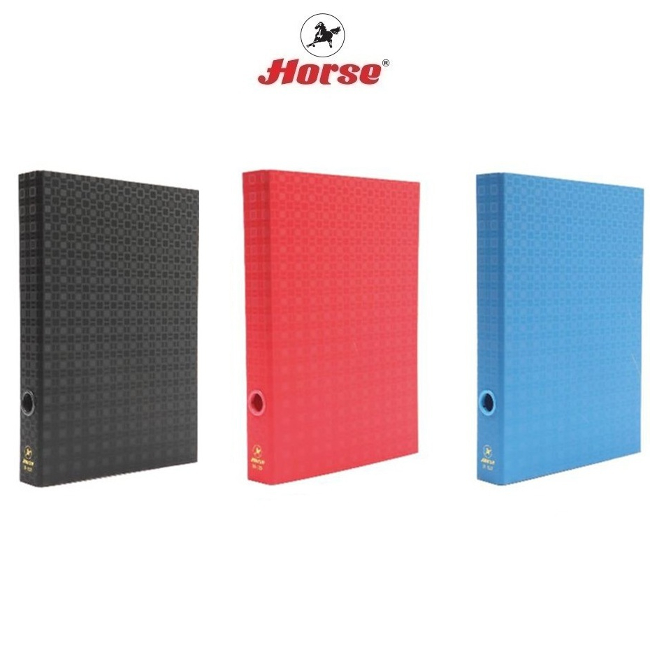 HORSE ตราม้าแฟ้ม 2ห่วงปกลายกราฟฟิค ตราม้า H-122 F/C  - หลากสี