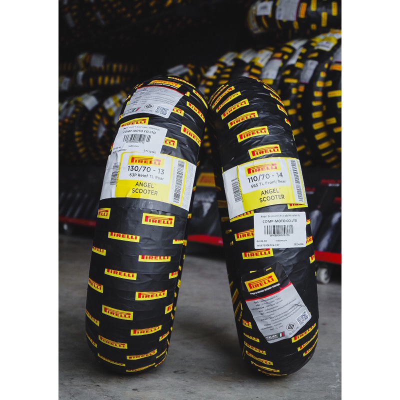 ยาง PIRELLI ANGEL SCOOTER ใส่ PCX160 ไซส์เดิมคู่ละ 4,700฿ (ยางหน้าปี 26 หลังปี 25)