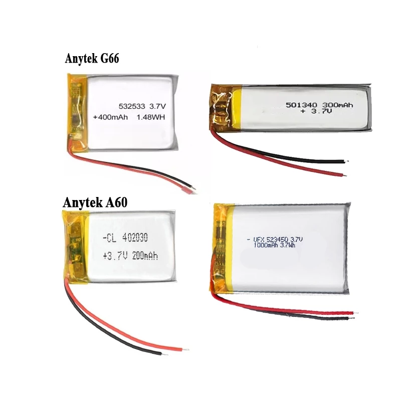 แบตเตอรี่กล้อง 501340 402030 532533 523450 3.7V polymer lithium สำหรับ หูฟัง, GPS, mp4, โทรศัพท์ ลำโพง, กล้องติดรถยนต์ thumbnail 3