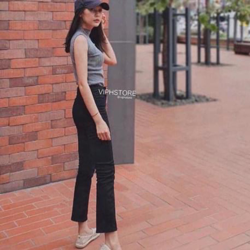 กางเกงยีนส์xoxo สีดำ