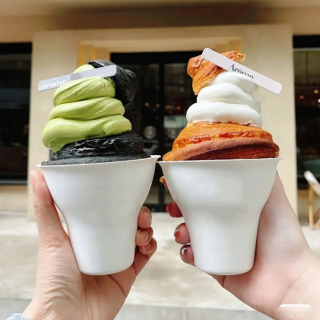 ถ้วยไอศครีม ของหวาน ขนาด 160-300 ml. ย่อยสลายได้ในธรรมชาติ (Biodegradable) แพ็ค 50 ชิ้น (ไม่มีสติ๊กเกอร์แถม)