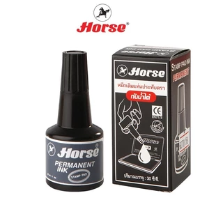 HORSEตราม้า หมึกเติมแท่นประทับตรา ชนิดกันน้ำ จำนวน 1 ขวด