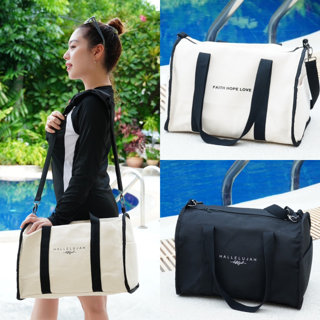 กระเป๋าผ้าแคนวาส เดินทาง กีฬา รุ่น ST (Sport & Travel) ใช้งานได้ทั้งชายหญิง Size M