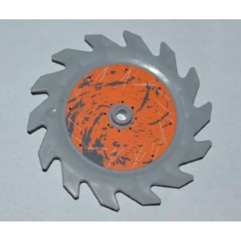 Part Lego 61403pb02L Technic Circular Saw Blade 9 x 9 with Pin Hole and Teeth in Same Direction (Sticker)Sets 8708/8963