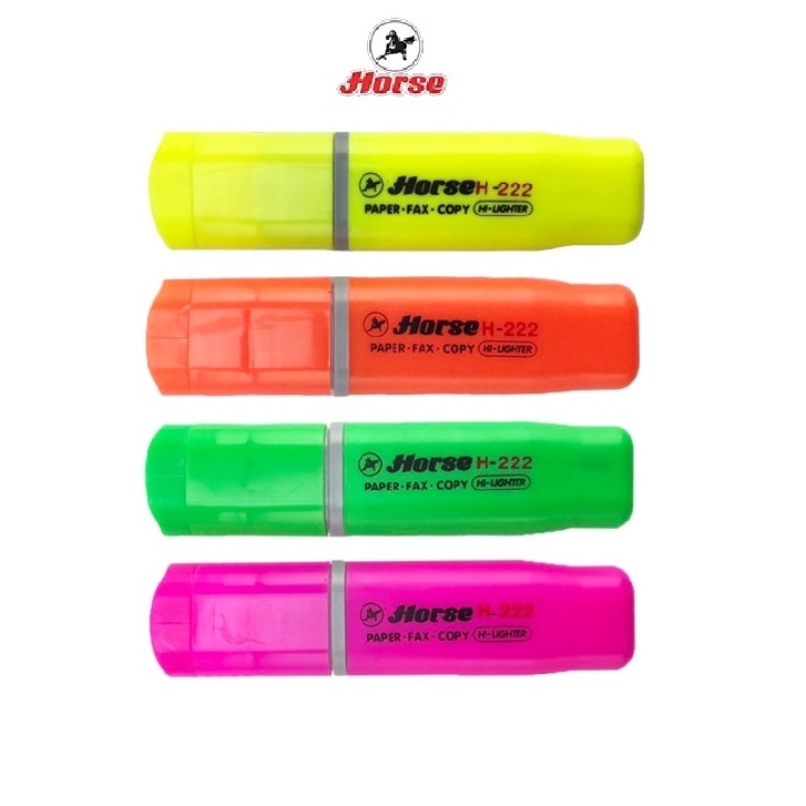 Horse  (ตราม้า) ปากกาเน้นข้อความ ตราม้า H-222 จำนวน 1 ด้าม