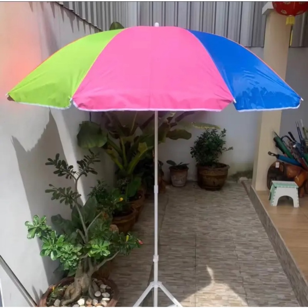 ร่มแม่ค้า สีแฟชั่นในสนาม  พับได้ ขนาด34” 36” 38” ให้เลือกสรรได้ตามความต้องการ แล้วแต่พื้นที่ แข็งแรง ทนทาน ตรงปก ไม่จกตา - รูปที่ 2