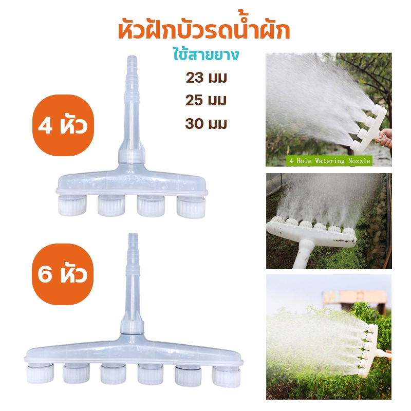 หัวฝักบัวรดน้ำผัก รดน้ำต้นไม้ แยก 3 หัว - แยก 6 หัว