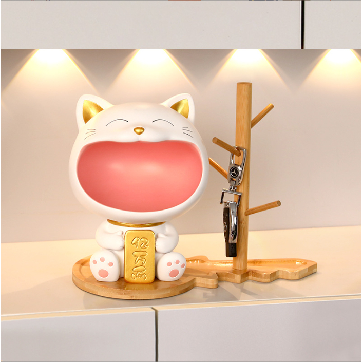 ( พร้อมส่ง) ของตกแต่งบ้าน ตุ๊กตาแมวรับทรัพย์ แมวเก็บกุญแจ/ของกินเล่น/เครื่องสำอาง พร้อมส่งจากไทย