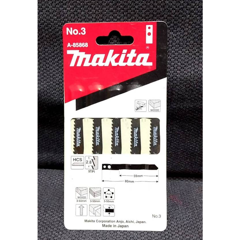 ใบเลื่อยจิ๊กซอ MAKITA NO.3 A-85868 (ราคาต่อใบ)