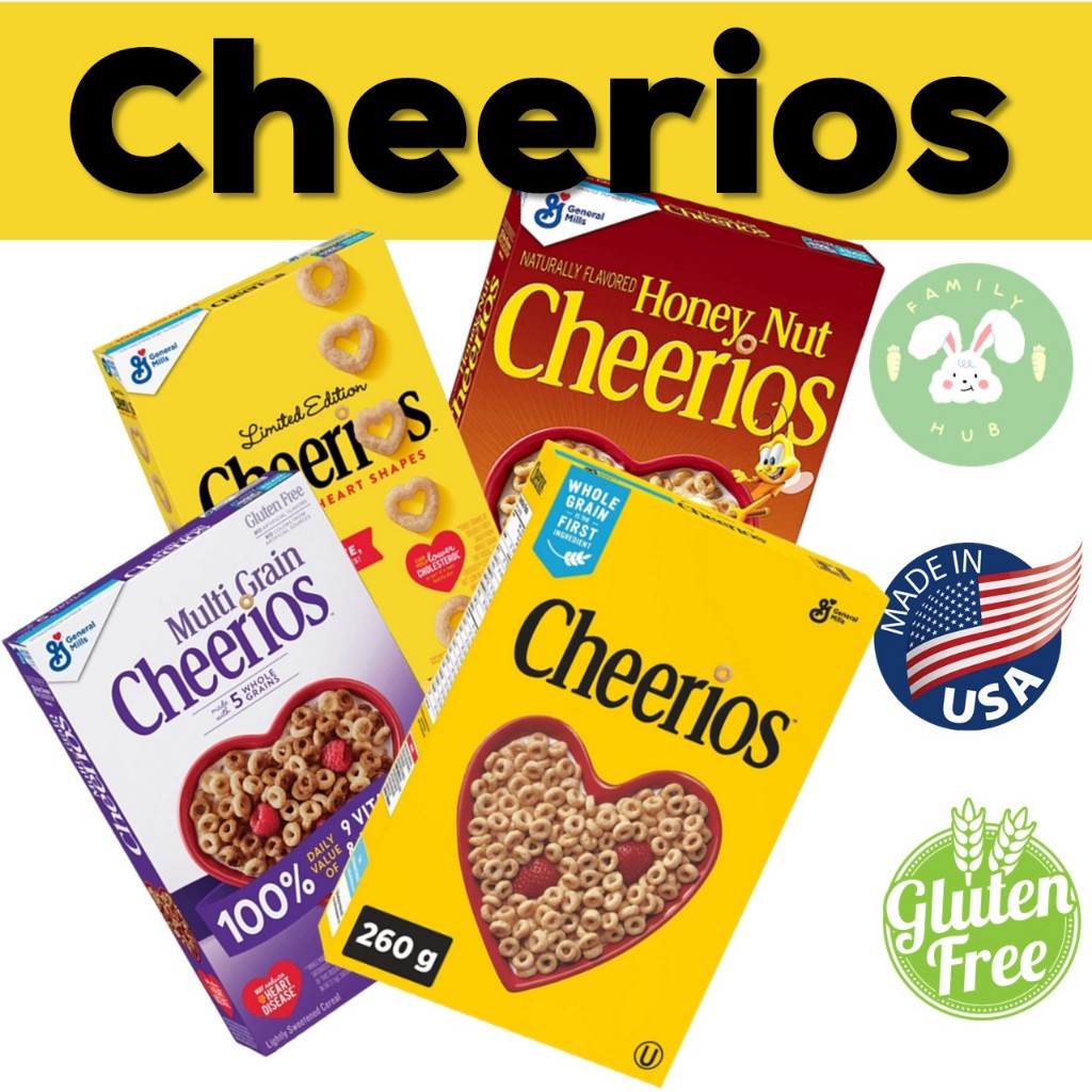 Gluten Free General Mills Cheerios Honey Nut , Whole Grain Oat, Multi Grain 306g/430g ซีเรียลธัญพืช มีให้เลือก3แบบ