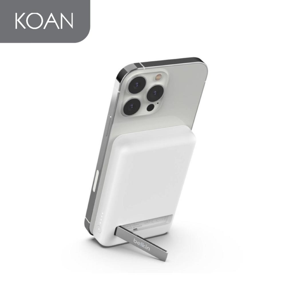 แบตสำรองพกพา BELKIN Boost Charge Magnetic 7.5W Wireless Power Bank 5K with Kickstand