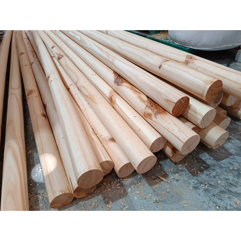 ไม้กลม Round Wood 25 มม. 55 มม. ผลิตจากไม้สนนิวซีแลนด์