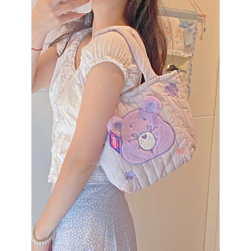 กระเป๋าสะพายข้างCarebears กระเป๋าถือCarebears น่ารัก ขนาด12.5 นิ้ว พร้อมส่ง