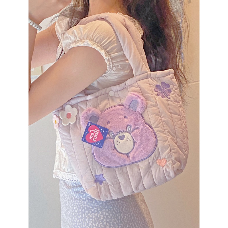 กระเป๋าสะพายข้างCarebears กระเป๋าถือCarebears น่ารัก ขนาด12.5 นิ้ว พร้อมส่ง