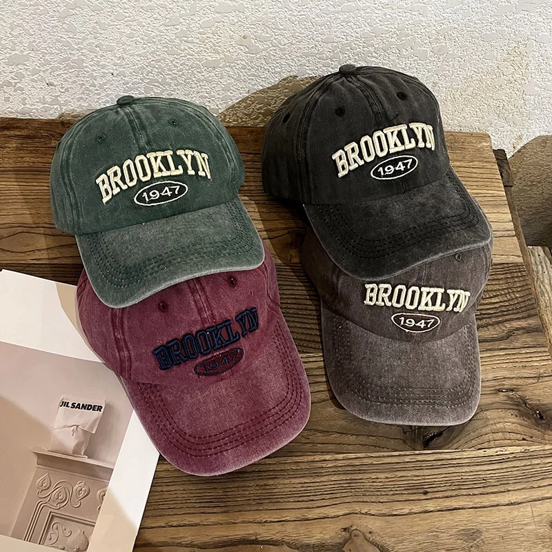 หมวกแก๊ปเบสบอลปัก BROOKLYN 1947 มี 6 สี สไตล์เกาหลี
