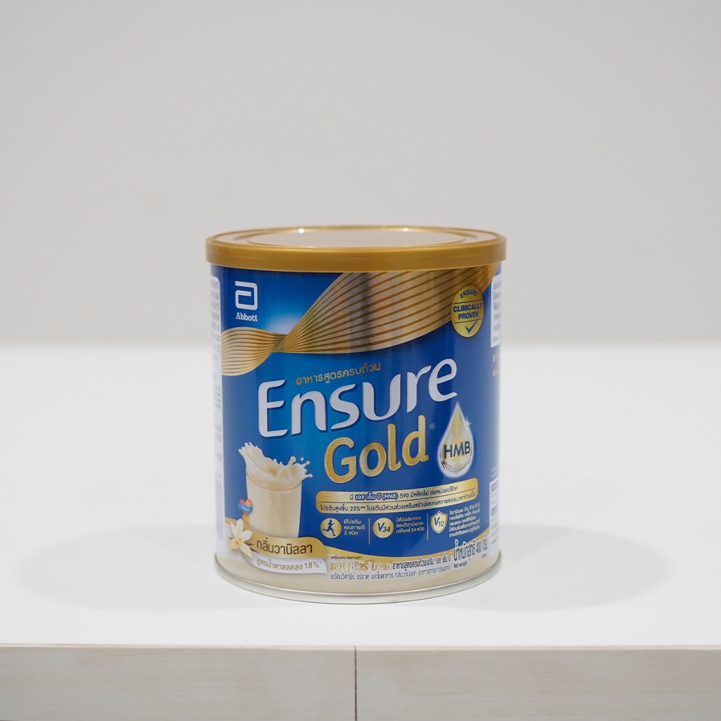 [สูตรใหม่!] Ensure Gold เอนชัวร์ โกลด์ อาหารเสริมสูตรครบถ้วน กลิ่นวานิลลา (Vanilla) 400g