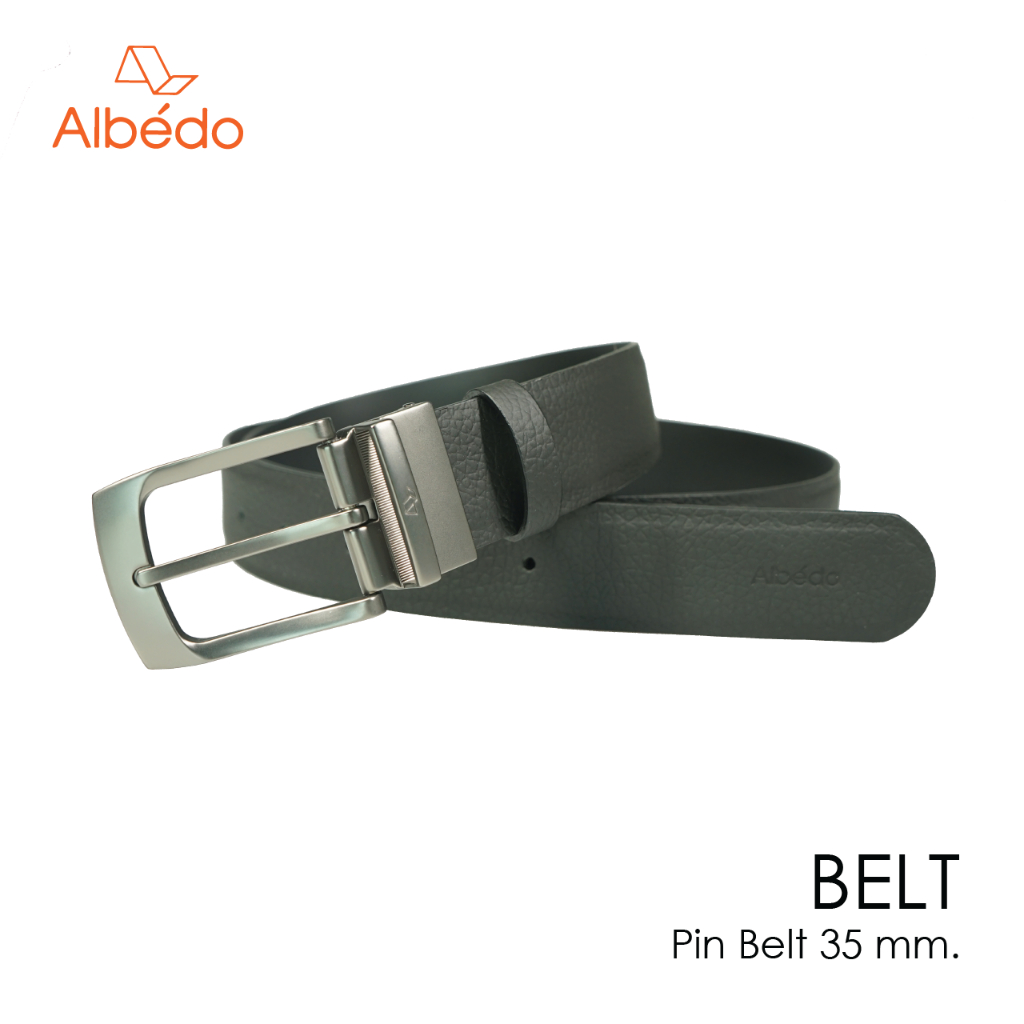 [Albedo] PIN BELT 35 MM. เข็มขัดหัวเข็ม/เข็มขัดหนังแท้/เข็มขัดทำงาน/เข็มขัดผู้ชาย/เข็มขัด - ABMI0219