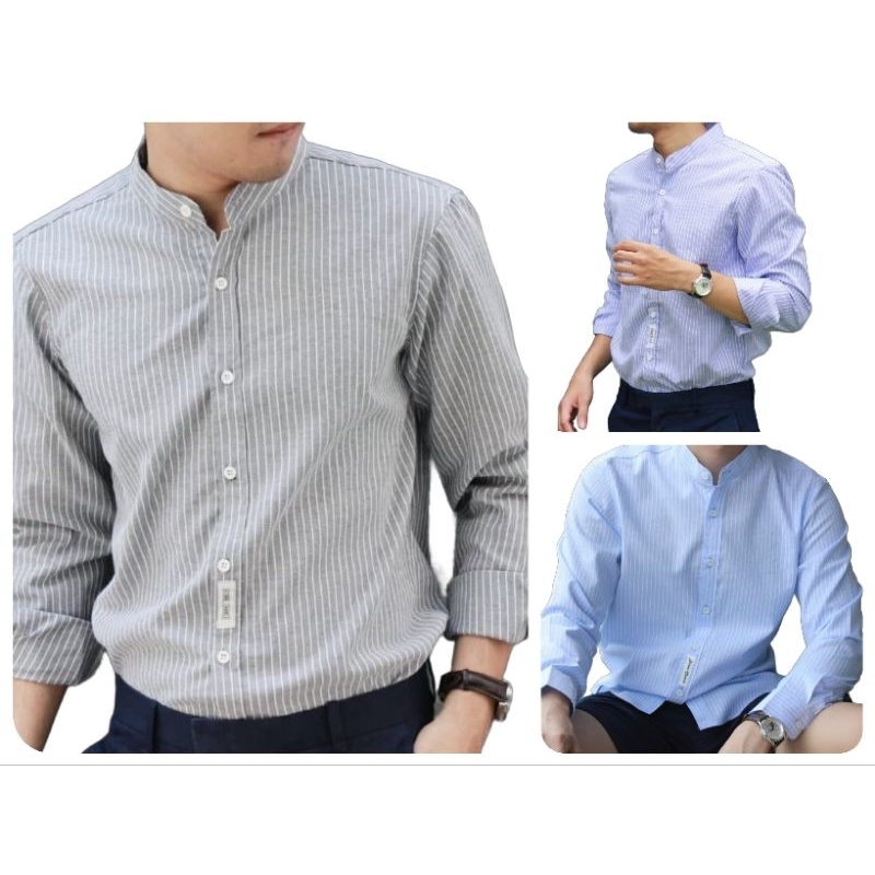 เสื้อเชิ้ตคอจีน ผ้า Oxford by bonne.chance