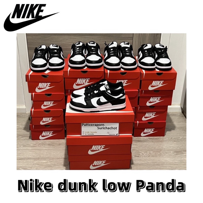 [พร้อมส่ง แท้ ] รองเท้า Nike dunk low Panda มือ1 ของแท้