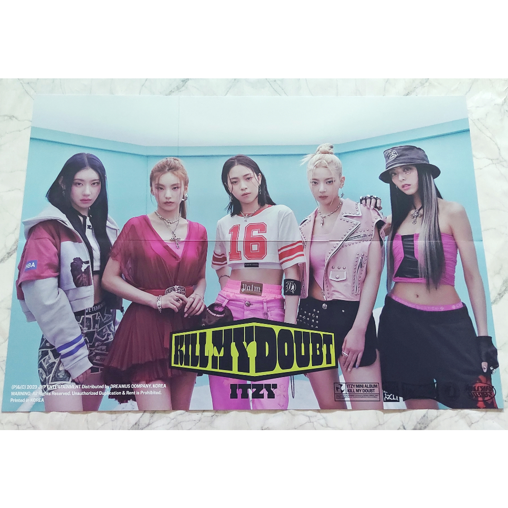 Folded Poster จาก อัลบั้ม ITZY - KILL MY DOUBT Album เวอร์ Photobook ของแท้ พร้อมส่ง Kpop โปสเตอร์ พับ