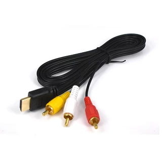 ❀all❀ Hdmi Male To 3 Rca อะแดปเตอร์สายเคเบิ้ลเสียงวิดีโอ Av สําหรับ 1080 P Hdtv Dvd