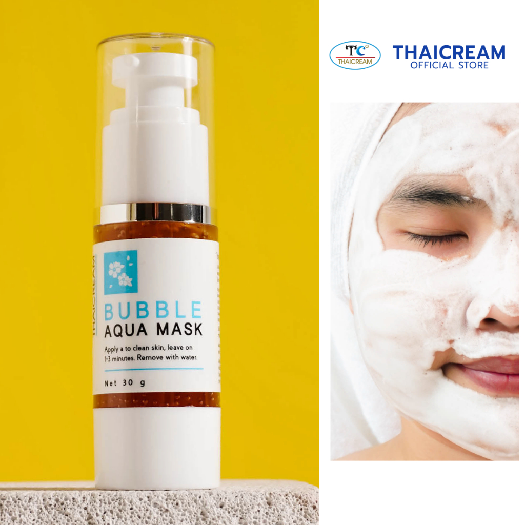 Thaicream มาร์คหน้า บับเบิ้ล มาส์กหน้า ร้านสปา สูตร มะขาม  ไทยครีม Bubble Aqua Mask