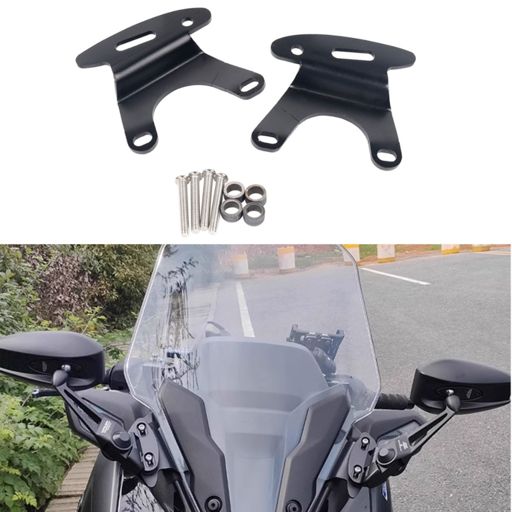 ขายึดกระจก XMAX ที่ตั้งกระจกชิวหน้า xmax300 ใหม่ ปี2023-2025 ฐานยึดรูกระจก+กระจก เหล็กหนา แบบสั้น อะ