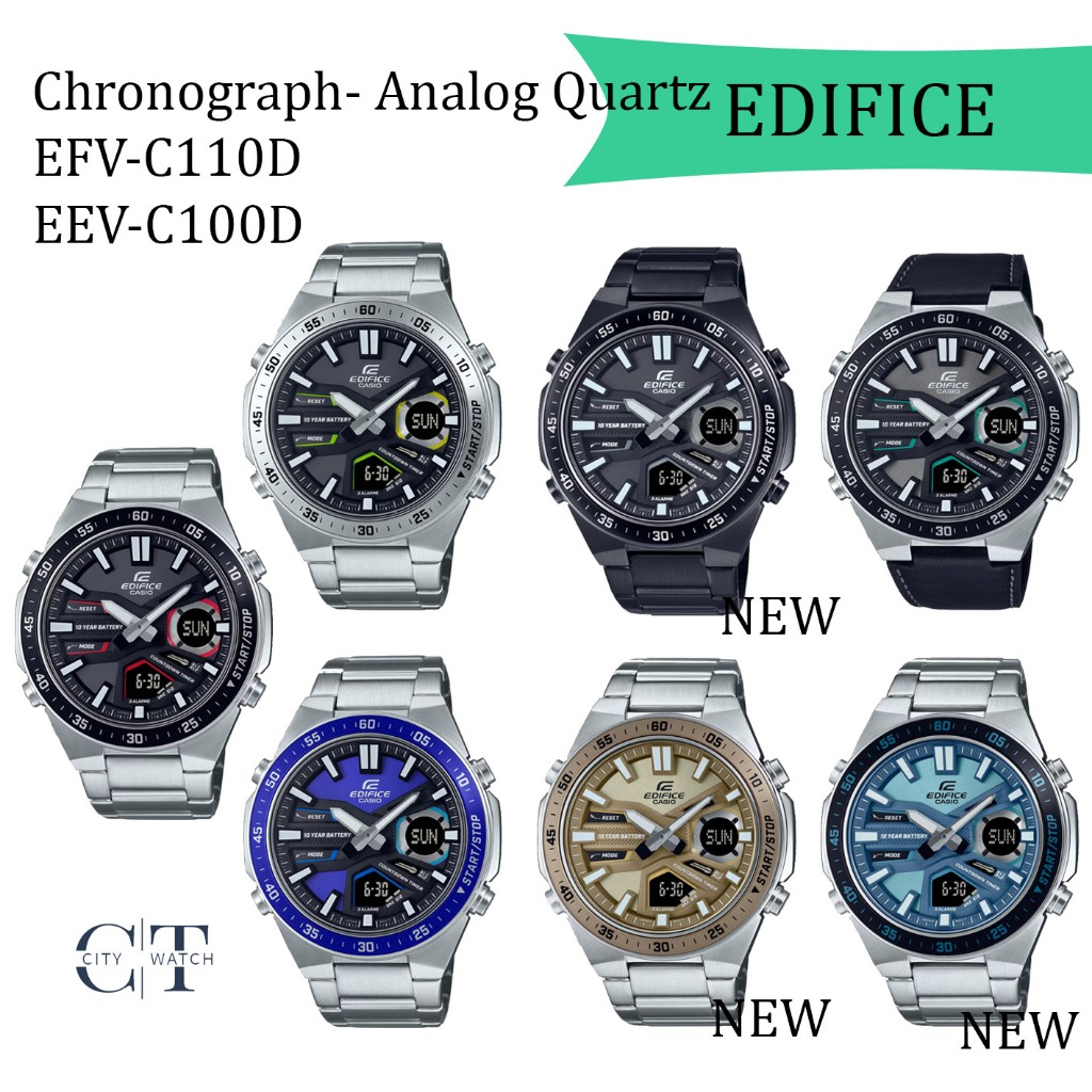 CASIO นาฬิกาข้อมือ EDIFICE EFV-C110 ของแท้ ประกันศูนย์ cmg 1 ปี