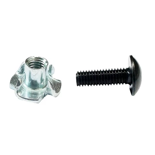 น๊อตดำ JMT(หัวร่ม) M5x10,15,20,25,30,35,40,45,50 mm.+ทีนัทM5x8 mm.น๊อตยึดลำโพง สกรูดำ น๊อตยึดอุปกรณ์ หัวร่มแฉกดำ
