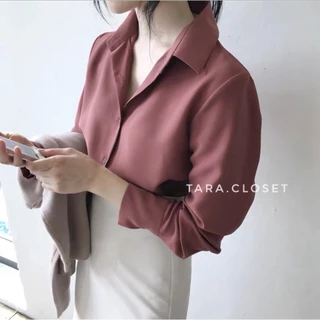IT022 All Size 1 TARA Shirt เสื้อเชิ้ตคอปก แขนยาว มีมากกว่า 30 สี รุ่นยอดฮิต ทรงคลาสสิค ผ้าไหมอิตาลีอย่างดี ผ้าไม่หนามาก