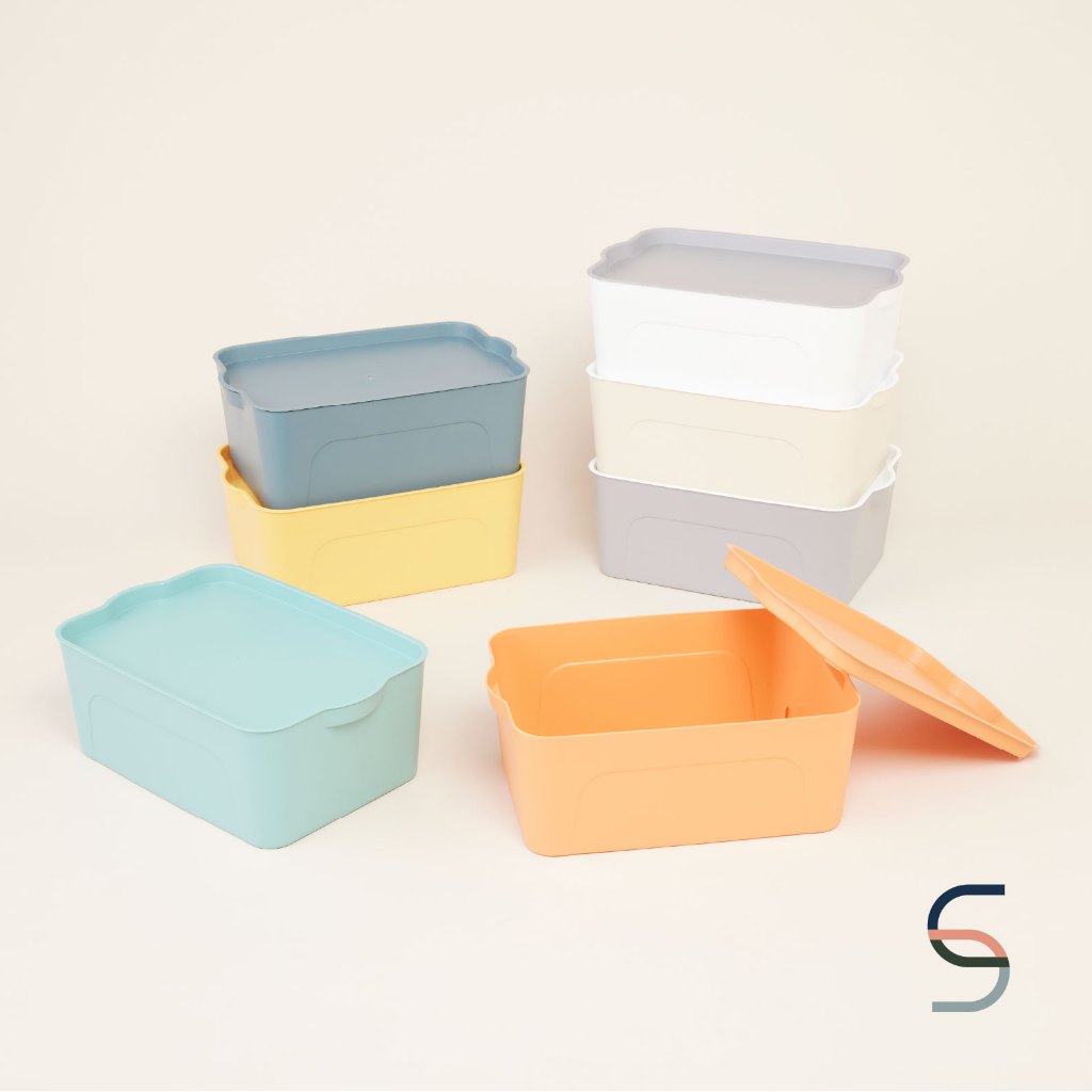 SARABARN - Storage Box With Lid กล่องพลาสติก พร้อมฝาปิด 2 ขนาด