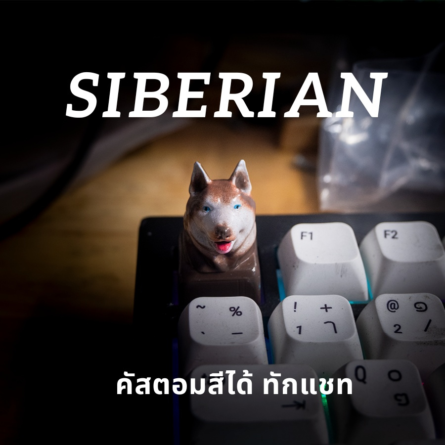 ส่งฟรี Artisan keycap siberianคัสตอมสีได้ทักแชทจ๊ะ