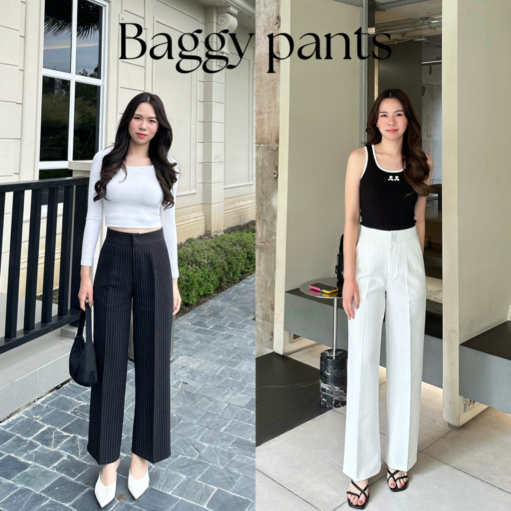 Milly-Baggy pants ลายทาง