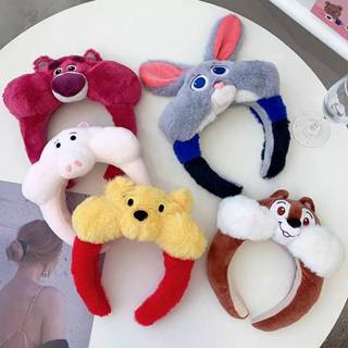 DJที่คาดผม ที่คาดผมใหญ่กระต่ายเป็ดสีฟ้าขนนุ่มๆการ์ตูนสวยมาให…