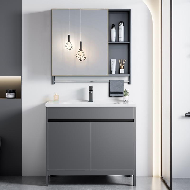 ตู้ห้องน้ํา ตู้ล้างหน้า ตู้อ่างล้างหน้า อ่างล้างหน้าเซรามิก ชุดอ่างล้างหน้า ตู้สูงจากพื้นจรดเพดาน ตู้อ่างล้างจาน - รูปที่ 7