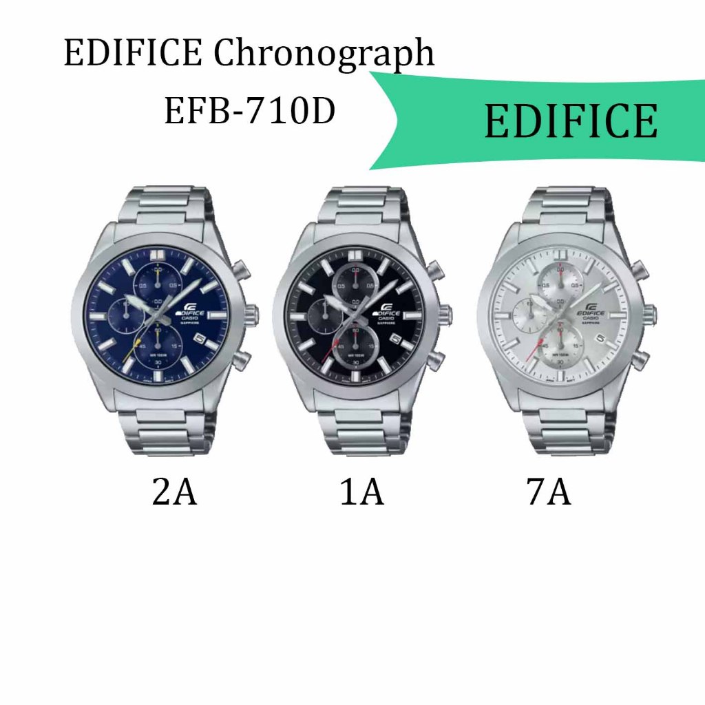 [ของประกันศูนย์ CMG เครื่องศูนย์] นาฬิกาข้อมือผู้ชาย EDIFICE รุ่น EFB-710D