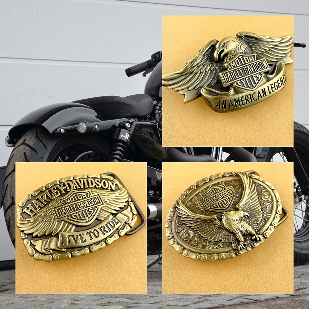 (ส่งจากไทย) หัวเข็มขัดทองเหลืองแท้ ฮาร์เลย์ Harley Davidson พร้อมส่งไว