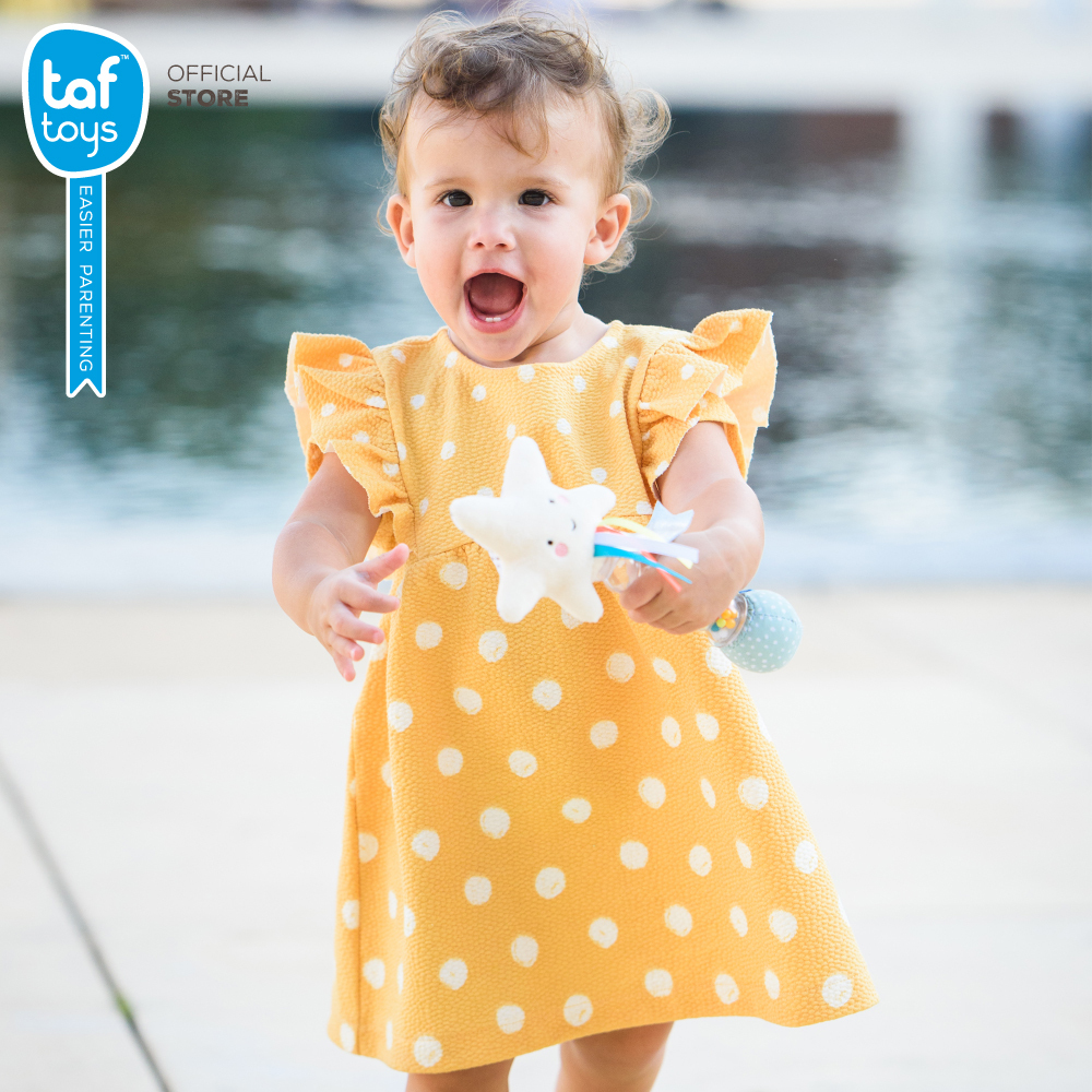 Taf Toys خشخيشة عصا المطر Star Rainstick Rattle لعبة لتنمية المهارات من 0-3 سنوات صورة 6