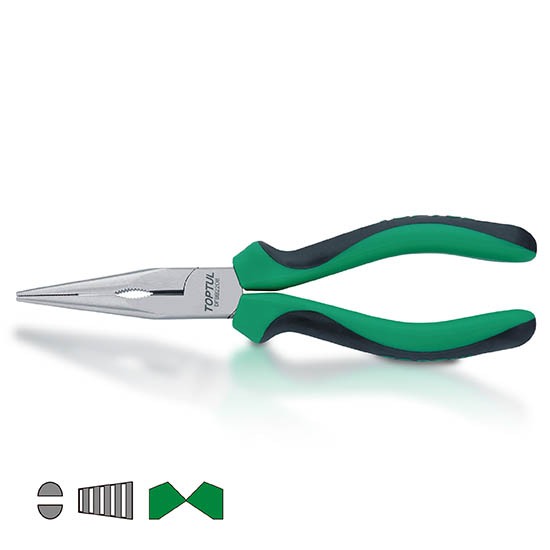 DFBB2206 / DFBB2208 คีมปากแหลม ขนาด 6" และ 8" TOPTUL Long Nose Pliers 6" & 8"