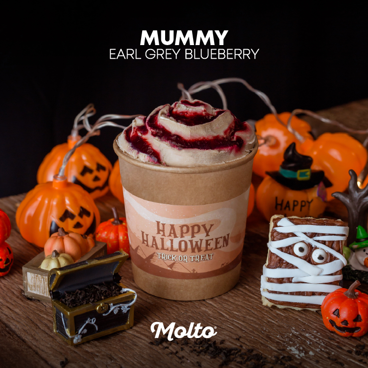 MUMMY [EARL GREY BLUEBERRY] (ไอศกรีม ชาเอิร์ลเกรย์กับซอสบลูเบอร์รี 1 ถ้วย 16 oz.) - Molto Premium Gelato
