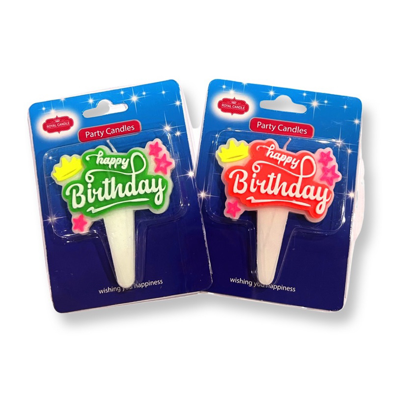 birthday candle T006 เทียนวันเกิด 1 เเพ็ค บรรจุ 10 ชิ้น
