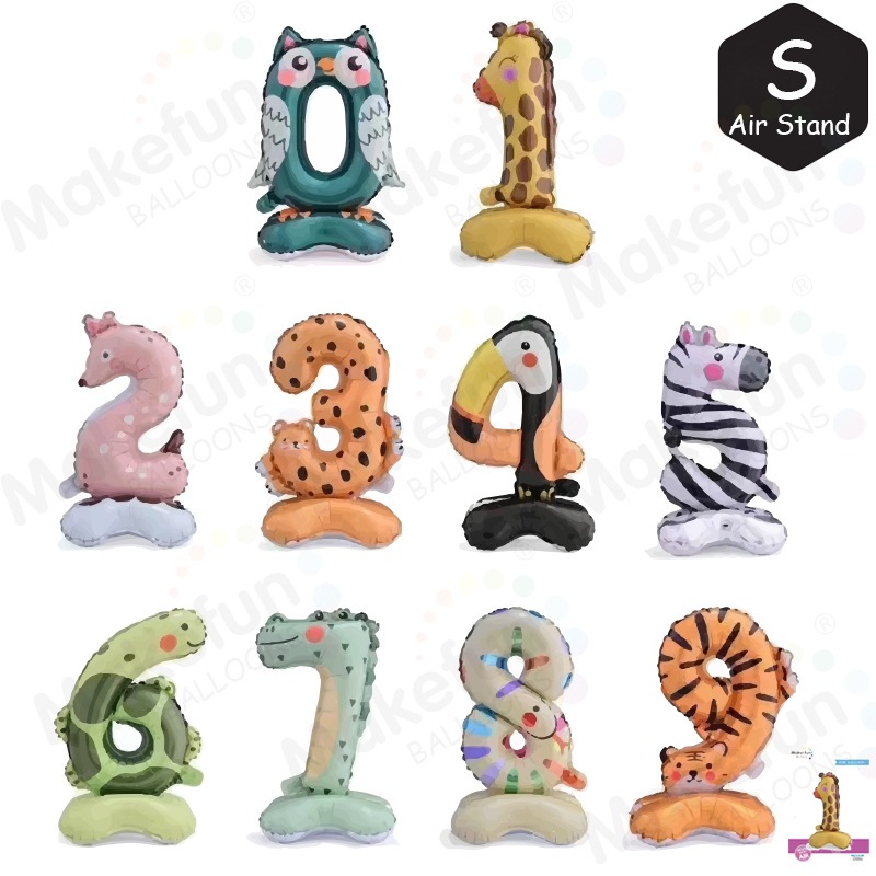 ลูกโป่งตัวเลข รูปสัตว์ เลข0-9 (ขนาด22นิ้ว)สินค้าพร้อมส่งในไทย