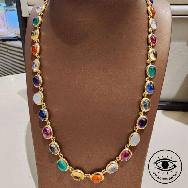 สร้อยคอยาวพลอยนพเก้า(SVN00001)