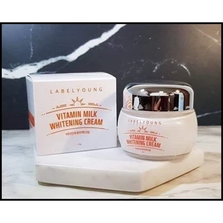 พร้อมส่งในไทย 🇹🇭แท้ 100% ใช้โค๊ดลด 100 ในไลท์ ลดอีก🔥ครีมหน้าสด LABELYOUNG Vitamin Milk Cream