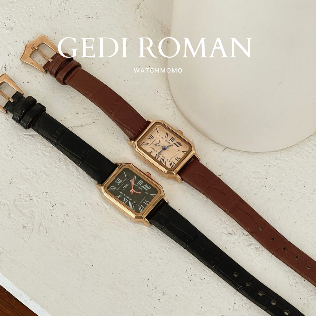 ( เหลือ 553.- เก็บโค้ดลด 30% ที่หน้าร้าน ) นาฬิกาข้อมือผู้หญิง รุ่น GEDI x Roman - momowatch
