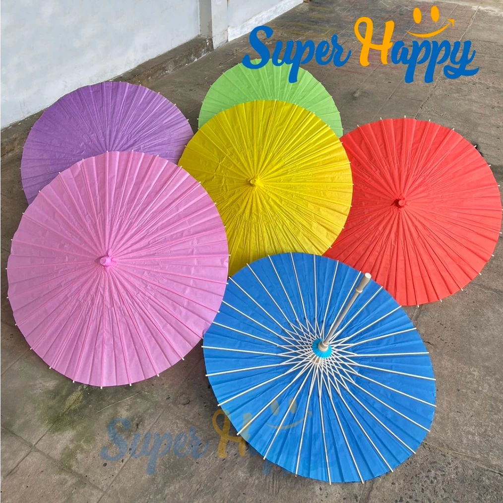 ร่มไม้กระดาษรุ่นสีสันสดใส (ขนาด 84 CM) Paper umbrella
