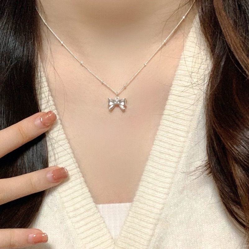 ꒰พร้อมส่ง꒱ ♡ Charlotte Necklace | สร้อยคอโซ่จี้โบว์ | สร้อยคอสไตล์เกาหลี ☼