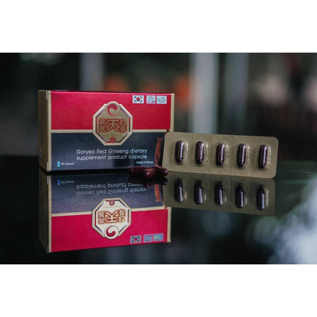 โสมแดงเกาหลีแบบเม็ด Red Ginseng โสมแดง 6 ปีคุณภาพสูงนำเข้าจากเกาหลี